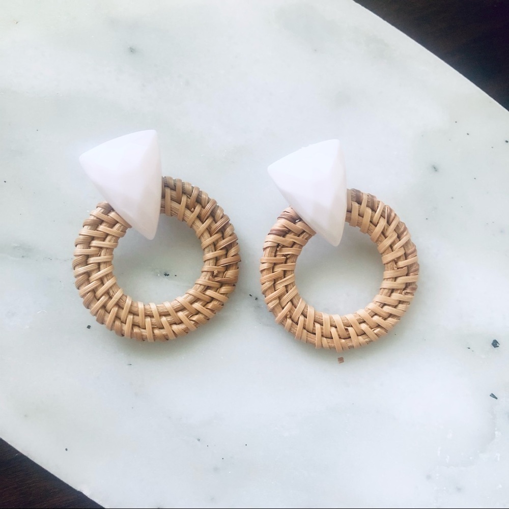 Rattan Stud Earrings